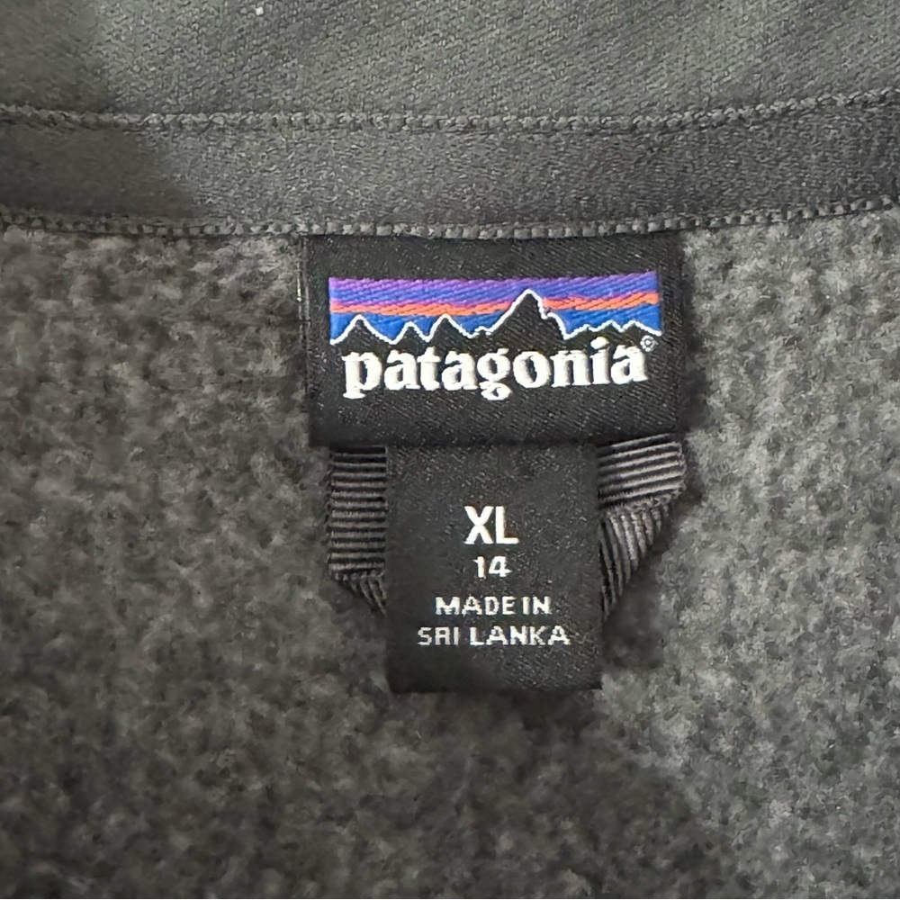 Patagonia Better Sweater 1/4 Zip Fleece Jacket in Nickel Grey Kid’s XL (14) - Picture 3 of 7